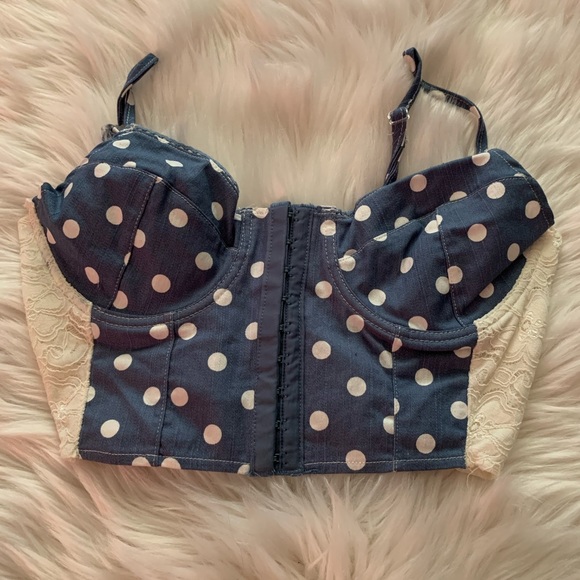 TOBI DOT ANGELES BUSTIER TOP - Picture 4 of 7